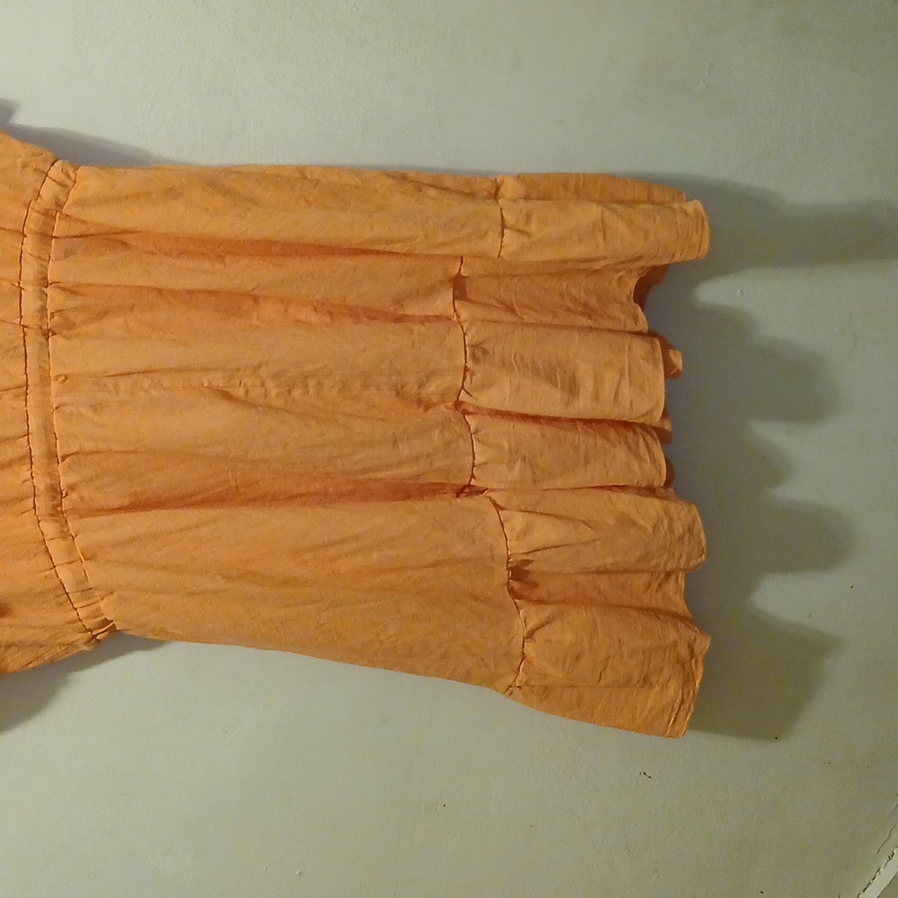 Orange Button-Front Dress - Picture 5 of 5